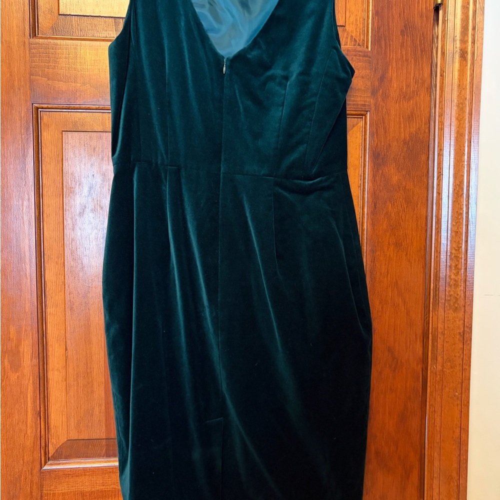 Talbots Emerald Velvet Midi Dress